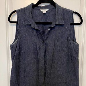 Garnet Hill Sleeveless Linen Dress